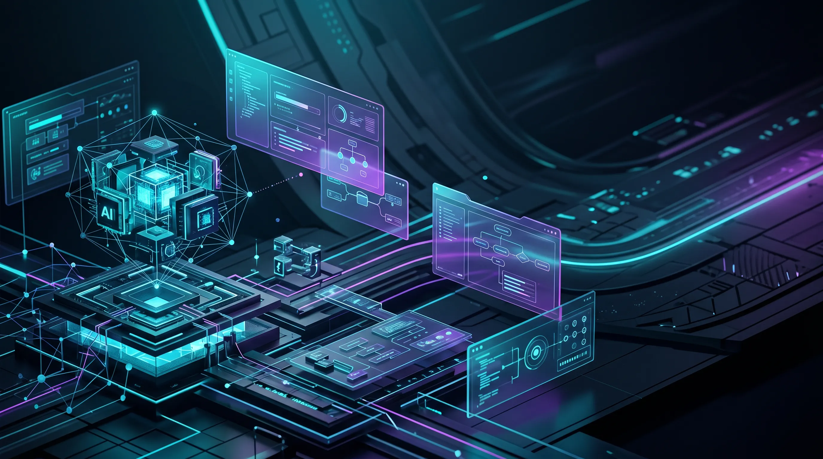 SoHo Agency AI Agent Development landing page hero visual